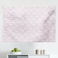 thumbnail image 1 of Ballerina Tapestry, Blossoming Roses and Tender Dancer Silhouettes on Pastel Toned Background, Fabric Wall Hanging Decor for Bedroom Living Room Dorm, 2 Sizes, Blush Multicolor, by Ambesonne, 1 of 1