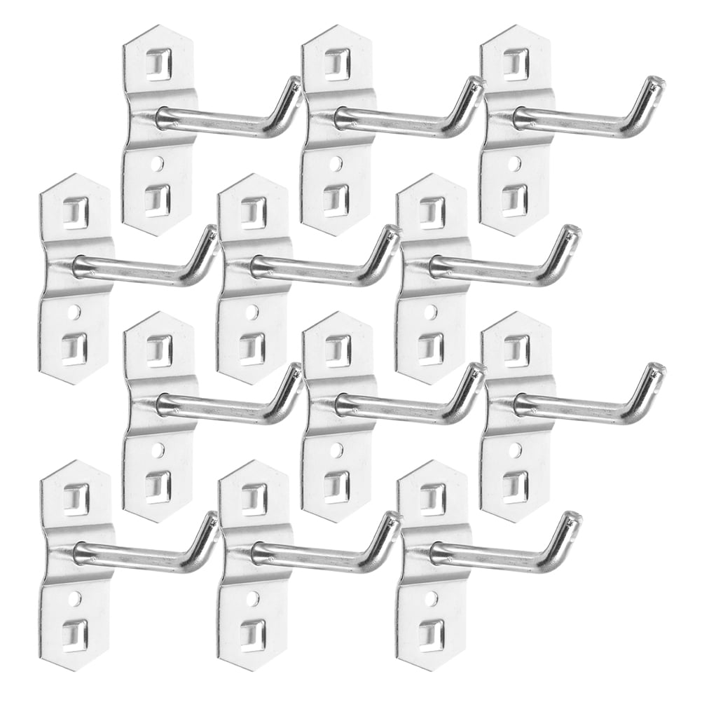 FRCOLOR 24 pcs Retail Display Hooks Metal Pegboard Hanging Hooks Wall Panel Hanger Heavy Duty Iron Hooks for Shop Garage Wall Organization