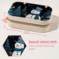 thumbnail image 5 of Christmas Snowman Velvet Portable Necklace Holder with Removable Compartment - Earring Organizer, Jewelry Boxes, Organizer Box - Gift, 5 of 7