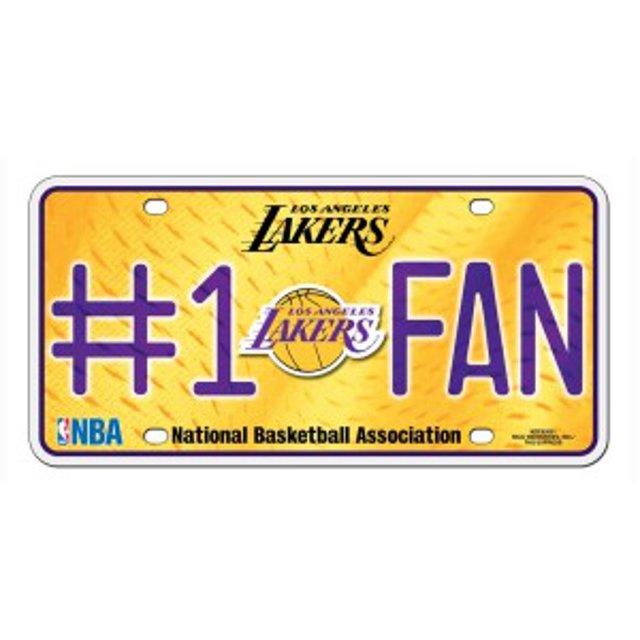 Lakers de Los Angeles Plaque d'Immatriculation de Fan No 1