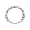 thumbnail image 5 of SAVEARTH DIAMONDS 1/2 ct. t.w Round Cut Lab Created Moissanite Diamond Milgrain Half Eternity Stackable Band Ring For Women In 10K Solid White Gold (G-H Color, VVS1 Clarity, 0.50 Cttw)-9, 5 of 8