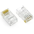thumbnail image 1 of ACCL RJ45 Cat.6A UTP Feed Through Plug for Solid and Stranded 3-Prong 50 Micron 100pk, 2 Pack, 1 of 1