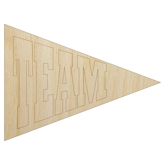Team Sport Flag Wood Shape Unfinished Piece Cutout Craft DIY Projects - 4.70 Inch Size - 1/8 Inch Thick