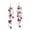 Purple, variant on Striking Waterfall Freshwater Black Pearl .925 Silver Hooks Earrings