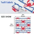 thumbnail image 5 of 6 Pack 20'' x20" Satin Table Napkins Dinner Napkins for wedding Party Decoration events Red Crabs and Blue Stripes, 5 of 6
