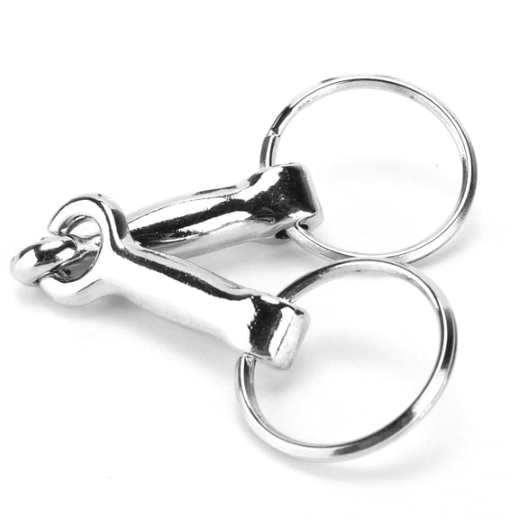 Zerodis Pelham Bit Keychain Snaffle Bits Keychain Zinc Alloy Pelham Keychain Single Connector Horse Bit Key Knot Snaffle Bit Keychain