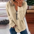 thumbnail image 2 of Yuyuzo Tunic Tops for Women Long Sleeve Pullover Round Neck Half Zipper Solid Color Fall Top Blouses, 2 of 5
