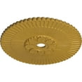 thumbnail image 3 of 36 1/4"OD x 1 7/8"P Melonie Ceiling Medallion (Fits Canopies up to 6 1/4"), Hand-Painted Iridescent Gold, 3 of 6