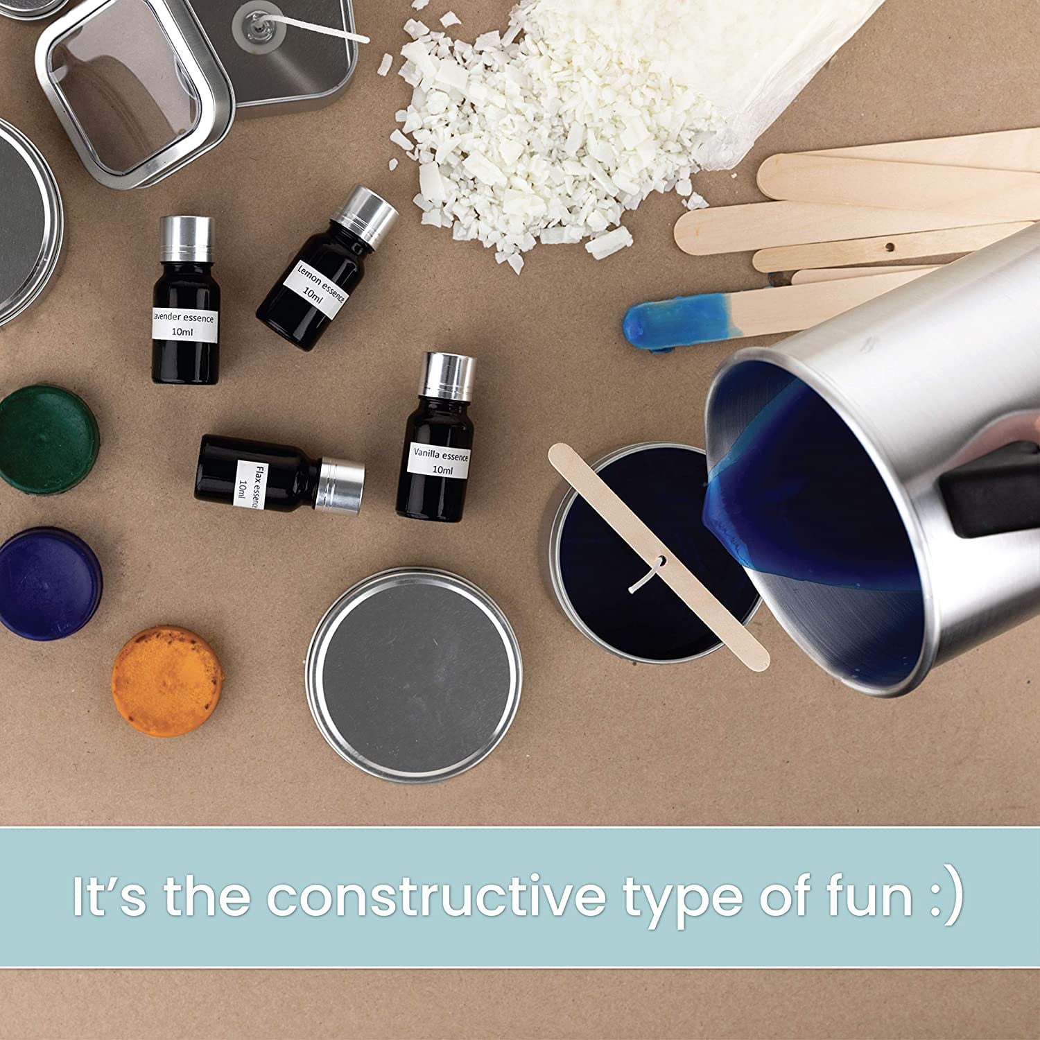 Buy DIYARTZ DIY Candle Making Kit Supplies Makes Four Scented Soy