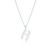 ANGARA Capital "H" Initial Pendant Necklace in Platinum | Jewelry Gift for Her | Wedding Anniversary