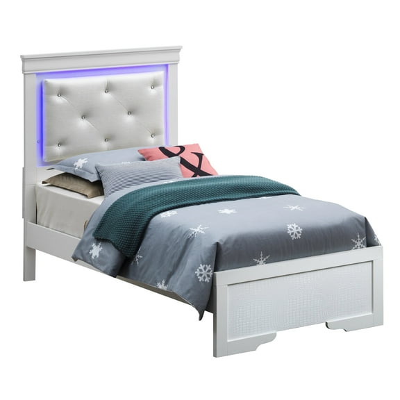 Newboti Furniture Lorana G6590C-TB3 Twin Bed, Silver Champagne NO.56529