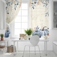 thumbnail image 5 of Fsddascl Autumn Pumpkin Blackout Curtains for Bedroom/Living Room, Thermal Insulated Kitchen Curtains, Thanksgiving Blue Eucalyptus Leaf Beige Grommet Darkening Window Treatment Drapes 52"x63"x2, 5 of 6