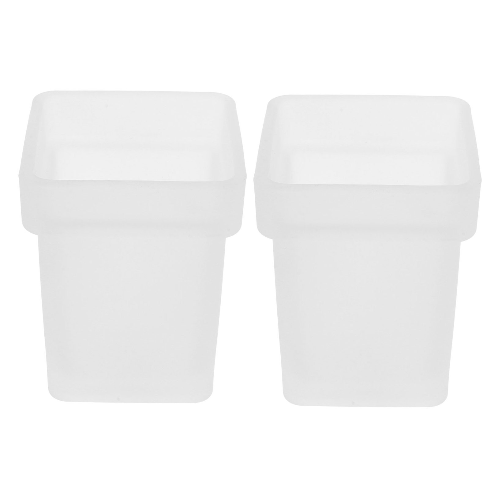 LOLIPPYY 2-Pack Toilet Brush Set with Clear Glass Holder Cups for Effective Bathroom Cleaning and