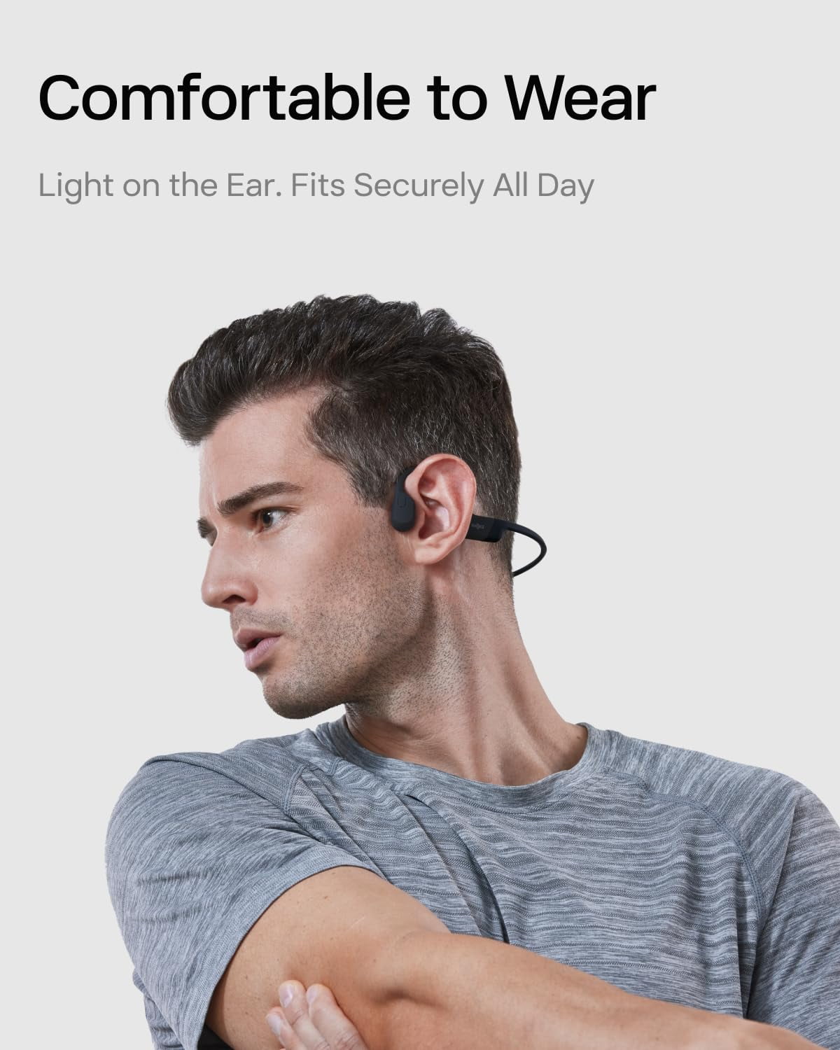 Restored Shokz OpenRun Mini Bone Conduction Waterproof Bluetooth Headphones for Sports(Formerly Aeropex), Black(Refurbished)
