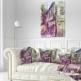 thumbnail image 3 of Designart Old City Street Watercolor Sketch - Cityscape Throw Pillow - 12x20, 3 of 5