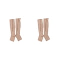 thumbnail image 2 of ZheElen Nylon Moisture-wicking And Breathable Zippered Compression Socks For Comfort Elastic Zipper Socks Skin color S/M 2Set, 2 of 6