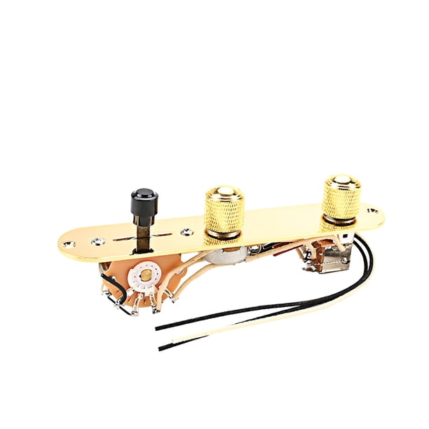 Greeniant Placa de Control cargada con cable de 3 vías para guitarras eléctricas, perillas de interruptor de pieza de repuesto, volumen ajustable para Accesorios para instrumentos musicales Greeniant OD025559-00