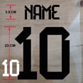 thumbnail image 5 of Conjuntos de nombres de fútbol para adultos Número personalizado 10# 7# 20# 7# Alto 23/10cm Adhesivo de transferencia caliente Kits de fútbol Camisetas Número Parche para planchar, 5 of 5