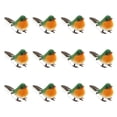 thumbnail image 3 of 12 piezas de accesorios de fotografía de pájaros artificiales, modelos de pájaros de simulación realistas para Verde Naranja, 3 of 9