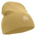 thumbnail image 4 of Dog Faces Logo Embroidered 8 inch Acrylic Short Beanie - Khaki OSFM, 4 of 5