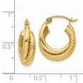 thumbnail image 3 of Primal Gold 14 Karat Yellow Gold Twisted Double Hoop Earrings, 3 of 5