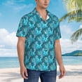thumbnail image 5 of Xecao Seahorse print Hawaiian shirt - a stylish short-sleeve button-down for men, perfect for casual beach and tropical outings., 5 of 9