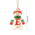thumbnail image 3 of romoty Personalized Letter E Snowman Christmas Ornament, 3.15 in Acrylic Monogram Initial Knit Snowman Pendant with Cord for Xmas Tree Wreath Mantel Decor Kids Stocking Stuffer Gift, 3 of 7