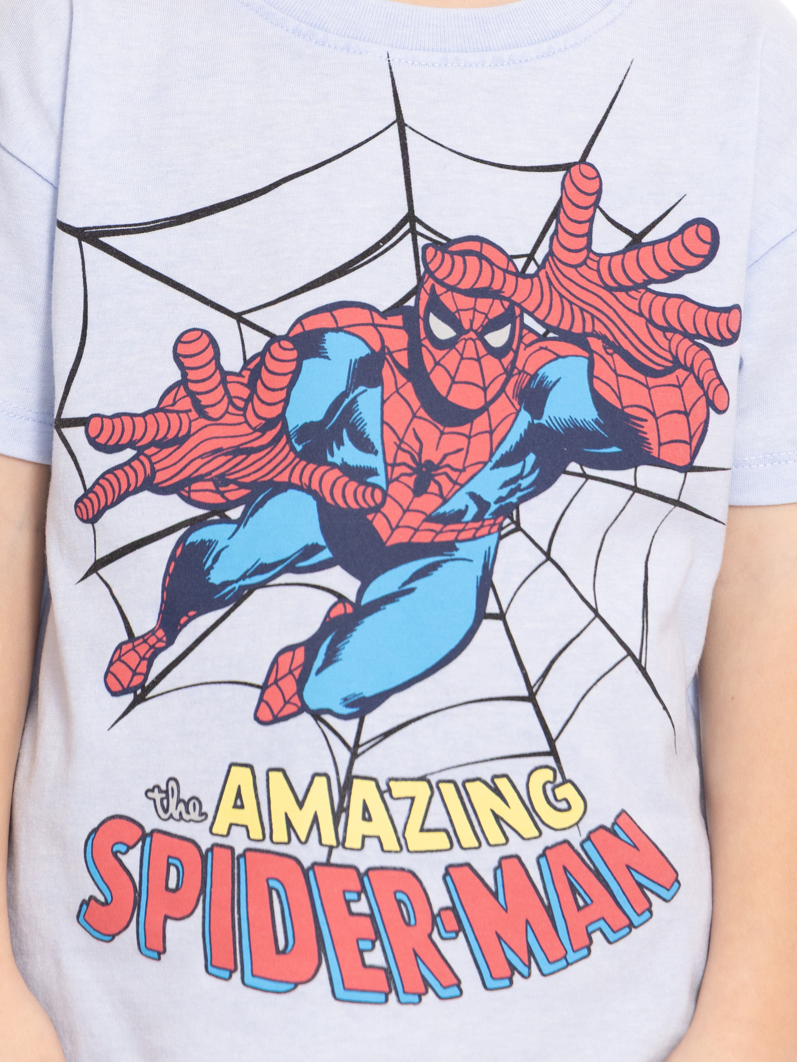Marvel Spider-Man Toddler Short Sleeve Graphic Crewneck Tee, Sizes 12M-5T