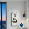 thumbnail image 2 of Hieng 3 Piece Abstract Canvas Wall Art Modern Music Note Painting Poster Print Modern Turquoise and Orange Picture Artwork for Kitchen Bedroom Bathroom Decor Unframed, 2 of 6