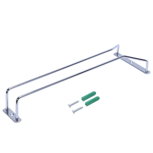 Glass Wine Champagne Cup Hangers Rack Holder with Screws (Silver