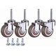 thumbnail image 1 of Juego de ruedas giratorias NERILEE de goma de 2 pulgadas con frenos para muebles, 1 of 8