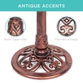 thumbnail image 4 of Bebedero para pájaros con pedestal Best Choice Products, estilo vintage color albaricoque, 4 of 7