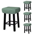 thumbnail image 1 of 4pcs Fundas para Taburetes Rectangulares, Fundas para Taburetes de Bar, Funda para Asiento de Silla de Banco de Madera Verde, 1 of 6