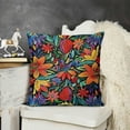 thumbnail image 2 of Halloween Mexican Throw Pillow Cover, Flower Dahlia Cushion Case Holiday Decor for Sofa Couch, 2 of 5