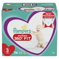 Pampers Cruisers 360 Fit Active Comfort Diapers, Size 3, 74 ct