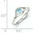 thumbnail image 2 of 925 Sterling Silver Blue Glass Ring, 2 of 2