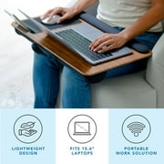 LapGear Home Office Pro Lap Desk with Cushion, Espresso Woodgrain