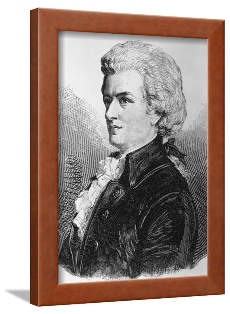 Portrait Of Wolfgang Amadeus Mozart Framed Print Wall Art Walmart Com Walmart Com