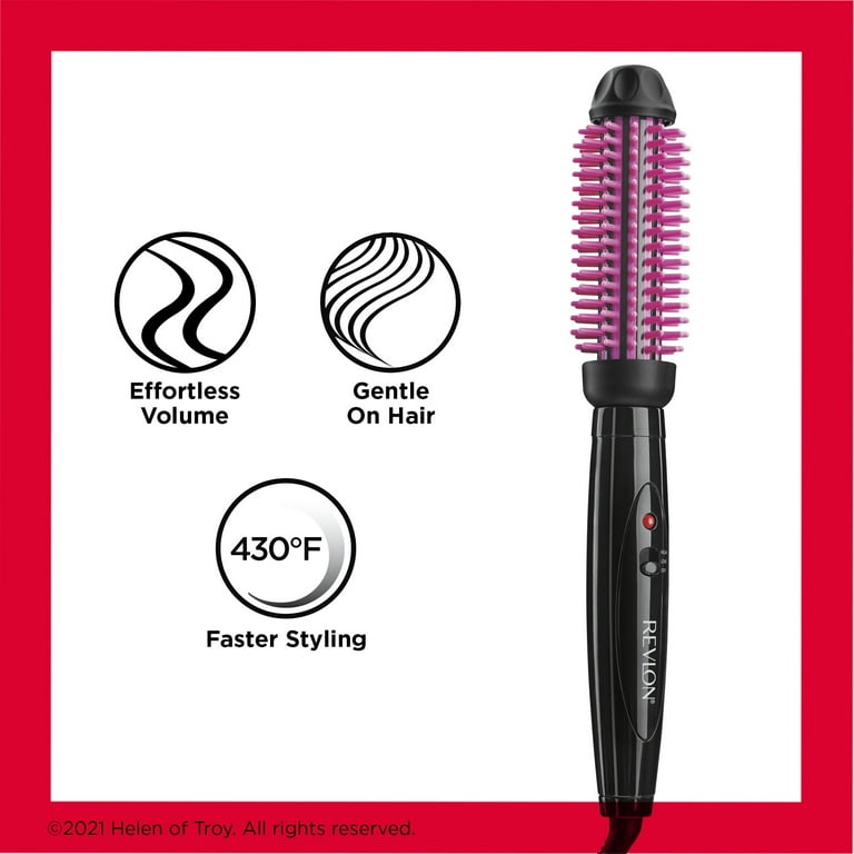 The revlon pro collection heated top curling iron with silicone brush