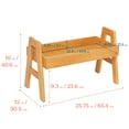 thumbnail image 2 of ECR4Kids Adjustable Stacking Shelf Organizer with Full Edge, Book Display, Natural, 2 of 9