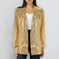 thumbnail image 2 of CILENON Women's Sequin Jackets Open Front Blazer Jacket Casual Long Sleeve Sparkly Cardigan Coat with Pocket Cocktail Jacket for Women(Gold,XXXL), 2 of 8