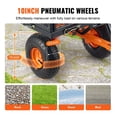 thumbnail image 5 of Garden Dump Cart, 880lbs Heavy Duty Utility Wagon - 3.2 cu ft Metal Dump Cart with 10 inch Tires & 2-in-1 Handle, 5 of 7