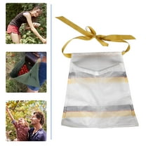 LABSERRON Nylon White Collapsible Foraging Bag 1Pcs for Fruit and Vegetable Harvest Picking