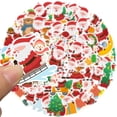thumbnail image 3 of 50 pegatinas navideñas de Papá Noel con copos de nieve para niños, Feliz Navidad St, 3 of 5