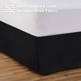 thumbnail image 5 of Tailored Bed Skirt - 18 inch Drop, Black, Full Bedskirt with Split Corners (Available in 14 Colors) Blissford, 5 of 7