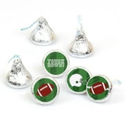End Zone Football - Party Round Candy Stickers - Labels Fit Hershey's Kisses (1 sheet of 108)