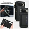 thumbnail image 4 of Dteck Detachable Wallet Case for Google Pixel 9 / 9 Pro,Magnetic Leather Case 2 in 1 Card Slots Pocket Compatible with MagSafe Shockproof Cover with Wrist Strap/Shoulder Strap,Black, 4 of 8