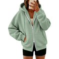 thumbnail image 5 of Certgust Fall Outfits Under $10 Hot Sales Womens Zip Up Hoodies Long Sleeve Hooded Sweatshirt Women Fashion Zipper Fall Light Jackets with Pocket, 5 of 9