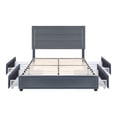 thumbnail image 7 of Naxime 4-Drawer Fabric Platform Bed, Queen, Gray, 7 of 7