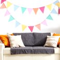 thumbnail image 4 of Banderines de bandera coloridos de doble cara banderines multicolores para celebración (16,4 pies, 24 piezas), 4 of 8